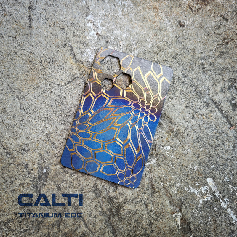 Load image into Gallery viewer, Titanium RFID Blocking Card from Calti, edc tool, edc, every day carry, titanium edc, tactical edc, rfid protect, bisiness card, multi tool