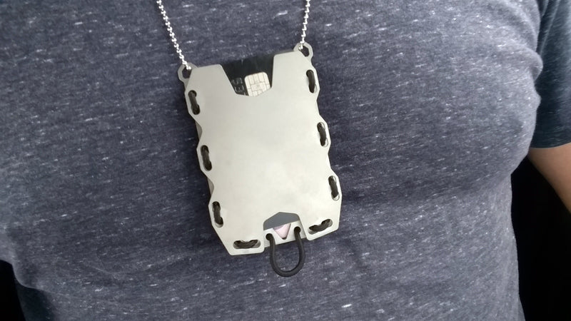 Load image into Gallery viewer, Tactic Titanium Minimalist Slim Wallet, RFID Protect, Mens Wallet, Business Card Holder, Front Pocket Wallet, Tactical Wallet, Metal Wallet