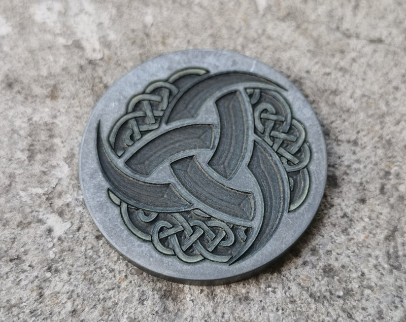 Load image into Gallery viewer, Vegvisir Titanium EDC Worry Coin - Stress Relief Toy - Haptic - EDC Keychain - Knife Accessories - Worry beads - Fidget Toy for ADHD