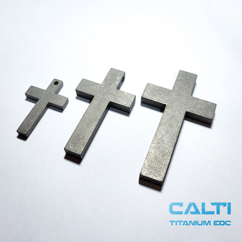 Load image into Gallery viewer, Titanium Cross, Hypoallergic Christian Custom Accessory, Necklace or Keychain, Christian Gift