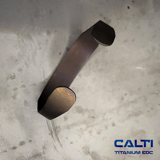CALTI Raw Titanium Cuff Bracelet Hypoallergenic Anodized Design