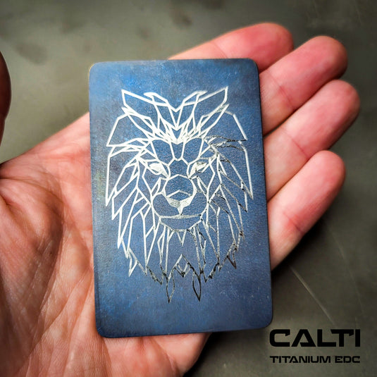 Custom Animal Poly Titanium RFID Blocking Card - Slim EDC Wallet Insert by CALTI