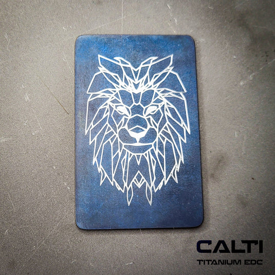 Custom Animal Poly Titanium RFID Blocking Card - Slim EDC Wallet Insert by CALTI