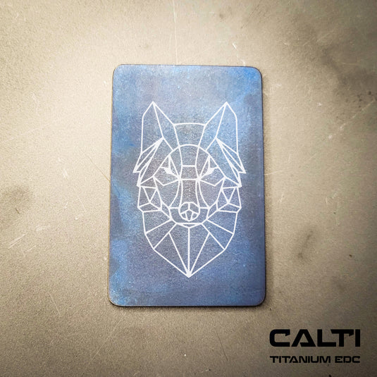 Custom Animal Poly Titanium RFID Blocking Card - Slim EDC Wallet Insert by CALTI