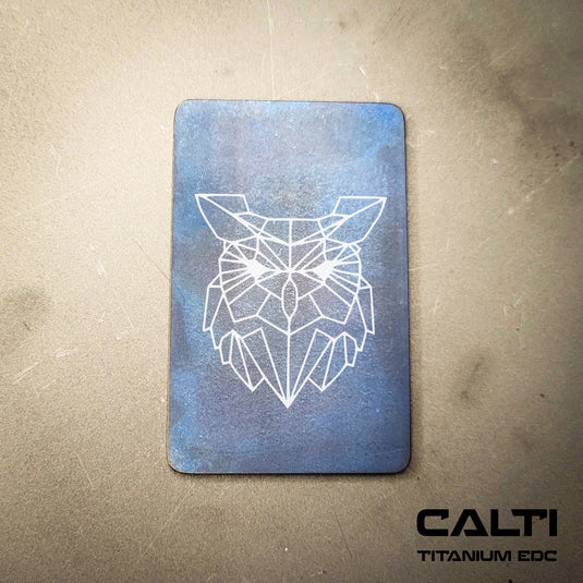 Custom Animal Poly Titanium RFID Blocking Card - Slim EDC Wallet Insert by CALTI