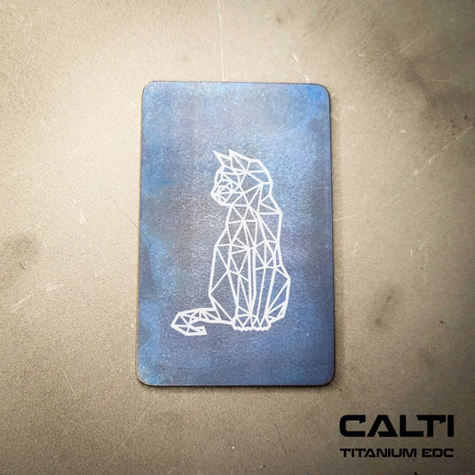 Custom Animal Poly Titanium RFID Blocking Card - Slim EDC Wallet Insert by CALTI