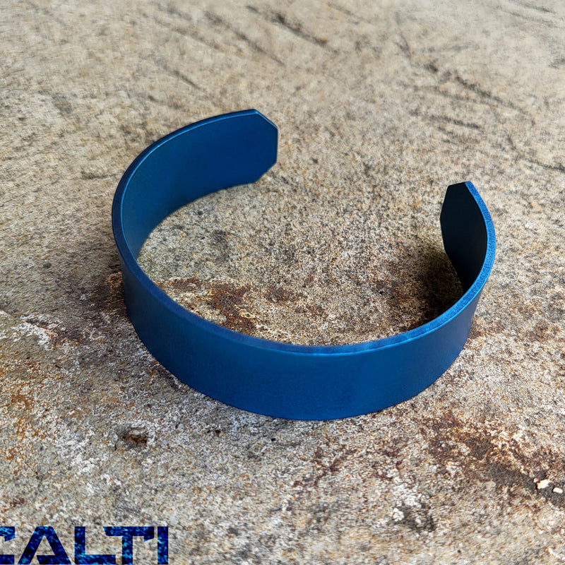 Load image into Gallery viewer, CALTI Raw Titanium Cuff Bracelet Hypoallergenic Anodized Design Two Tone
