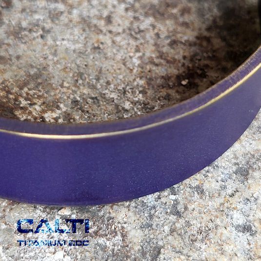 CALTI Customized Titanium Cuff Bracelet Hypoallergenic Anodized Design Two Tone
