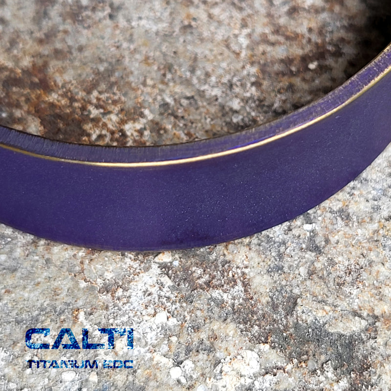 Load image into Gallery viewer, CALTI Customized Titanium Cuff Bracelet Hypoallergenic Anodized Design Two Tone
