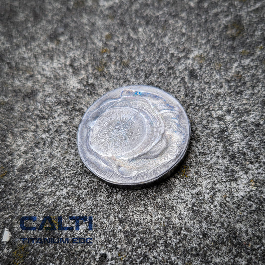 Titanium EDC Worry Coin - Toy Haptic - EDC Keychain - Knife Accessories - Worry beads - Fidget Toy