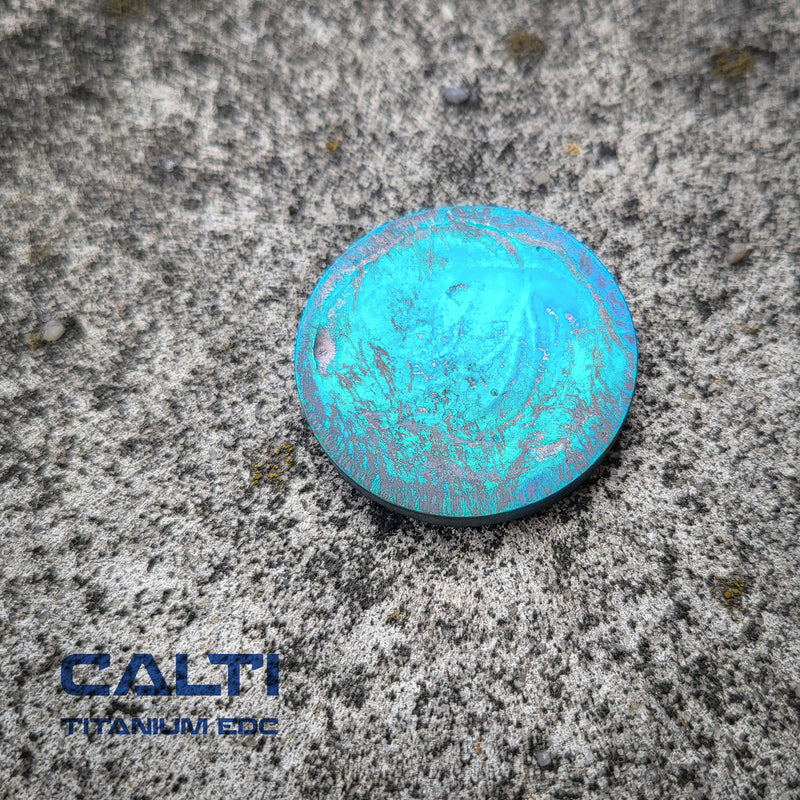 Load image into Gallery viewer, Titanium EDC Worry Coin - Toy Haptic - EDC Keychain - Knife Accessories - Worry beads - Fidget Toy
