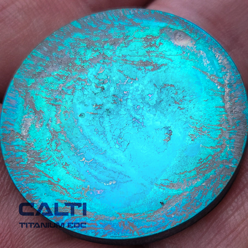 Load image into Gallery viewer, Titanium EDC Worry Coin - Toy Haptic - EDC Keychain - Knife Accessories - Worry beads - Fidget Toy
