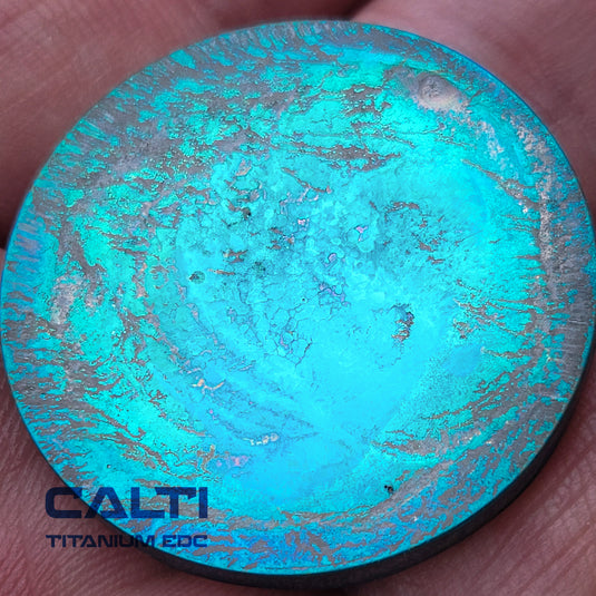 Titanium EDC Worry Coin - Toy Haptic - EDC Keychain - Knife Accessories - Worry beads - Fidget Toy