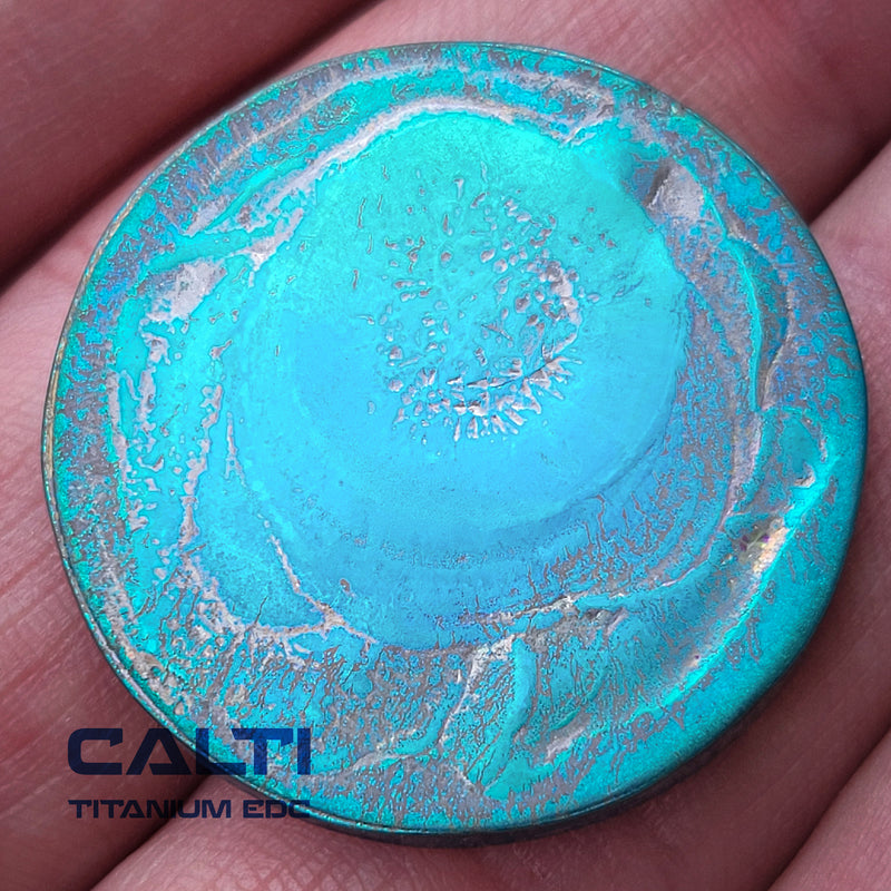 Load image into Gallery viewer, Titanium EDC Worry Coin - Toy Haptic - EDC Keychain - Knife Accessories - Worry beads - Fidget Toy
