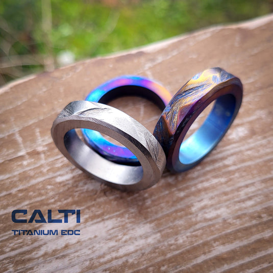 Calti Handcrafted Titanium Keychain Ring | Grade 2 Heavy-Duty EDC Key Loop