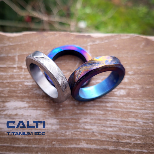 Calti Handcrafted Titanium Keychain Ring | Grade 2 Heavy-Duty EDC Key Loop