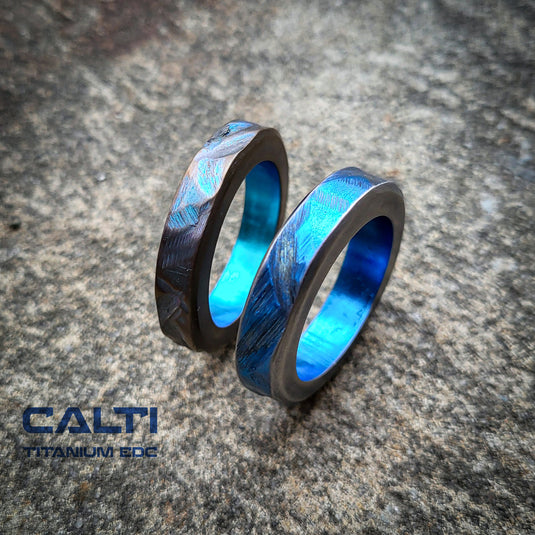 Calti Handcrafted Titanium Keychain Ring | Grade 2 Heavy-Duty EDC Key Loop