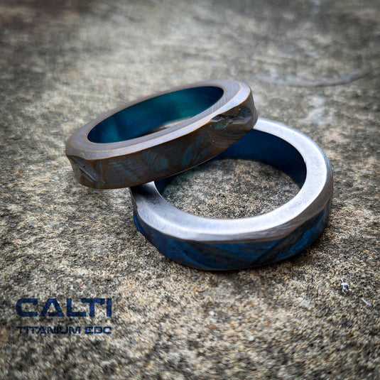Calti Handcrafted Titanium Keychain Ring | Grade 2 Heavy-Duty EDC Key Loop