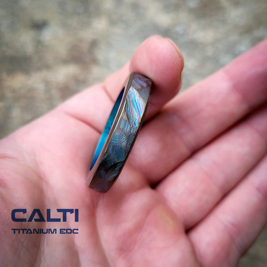 Calti Handcrafted Titanium Keychain Ring | Grade 2 Heavy-Duty EDC Key Loop
