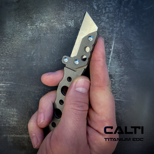 Custom Titanium Utility Blade Holder - EDC Pocket Knife & Box Cutter - Durable EDC Blade Holder