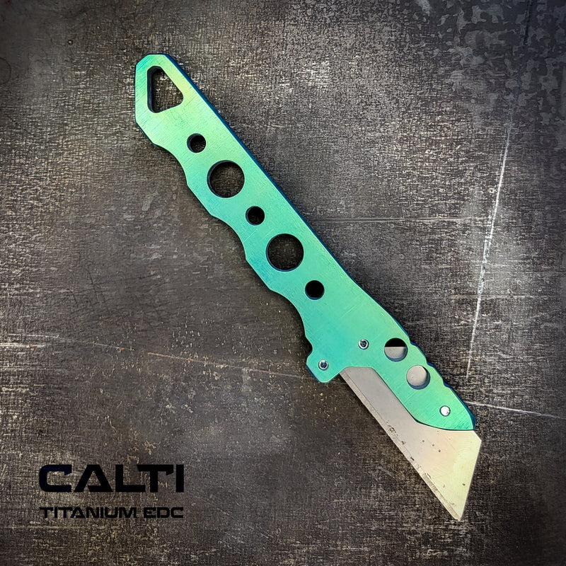 Load image into Gallery viewer, Custom Titanium Utility Blade Holder - EDC Pocket Knife &amp; Box Cutter - Durable EDC Blade Holder
