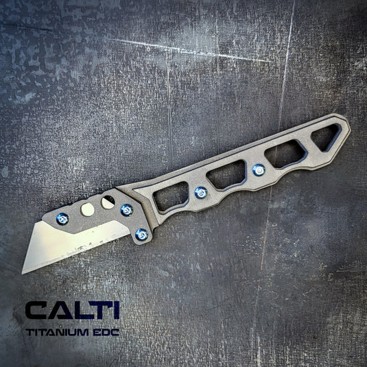 Custom Titanium Utility Blade Holder - EDC Pocket Knife & Box Cutter - Durable EDC Blade Holder