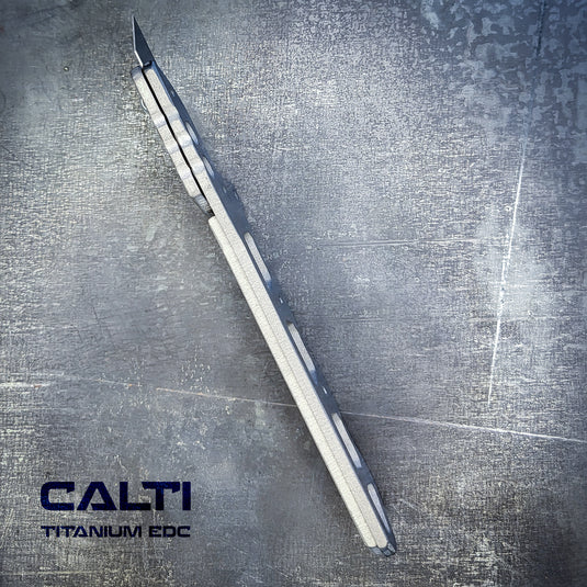 Custom Titanium Utility Blade Holder - EDC Pocket Knife & Box Cutter - Durable EDC Blade Holder