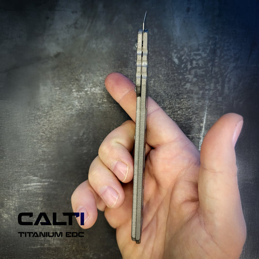 Custom Titanium Utility Blade Holder - EDC Pocket Knife & Box Cutter - Durable EDC Blade Holder