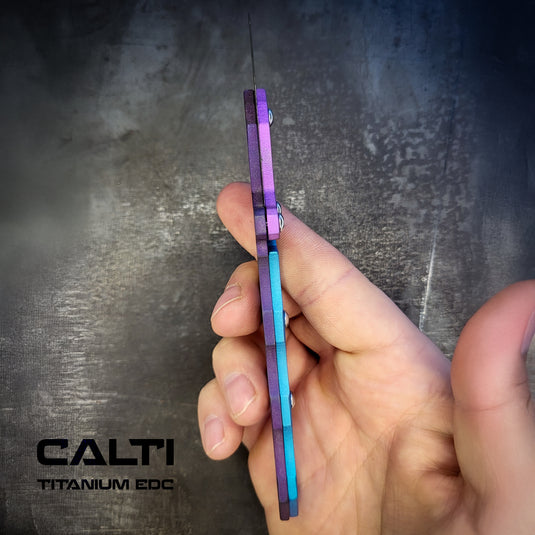 Custom Titanium Utility Blade Holder - EDC Pocket Knife & Box Cutter - Durable EDC Blade Holder