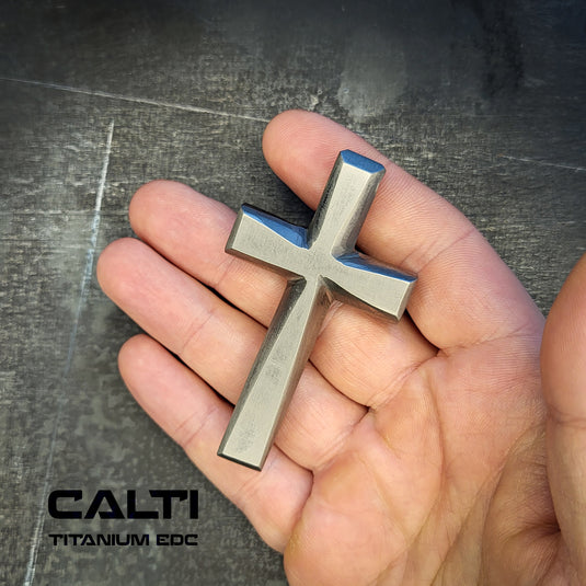 Big Custom Titanium Cross, Hypoallergic Christian Custom Accessory, Necklace or Keychain