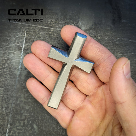 Big Custom Titanium Cross, Hypoallergic Christian Custom Accessory, Necklace or Keychain