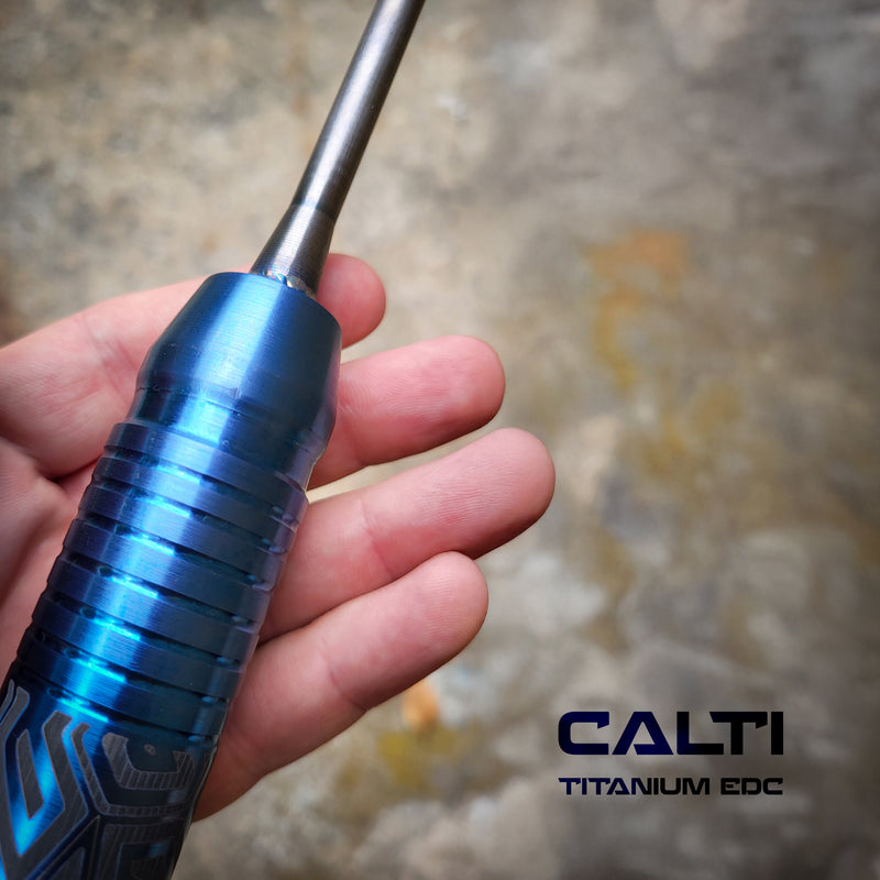 Load image into Gallery viewer, Custom Handmade Titanium Flathead Screwdriver - With internal tool compartment - Precision Salt Waterproof Tool
