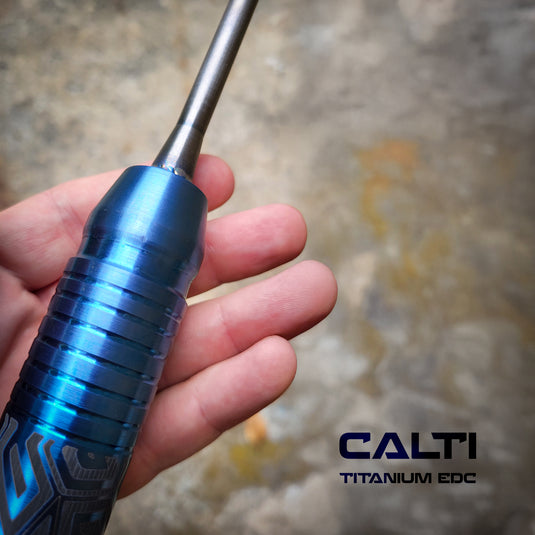 Custom Handmade Titanium Flathead Screwdriver - With internal tool compartment - Precision Salt Waterproof Tool