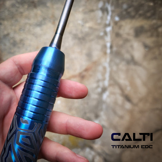 Custom Handmade Titanium Flathead Screwdriver - With internal tool compartment - Precision Salt Waterproof Tool