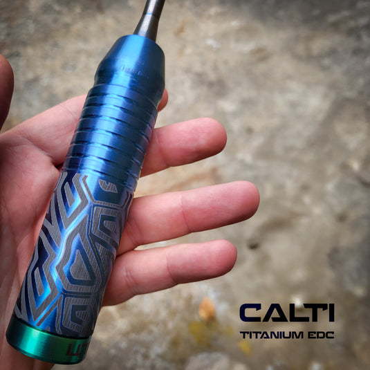 Custom Handmade Titanium Flathead Screwdriver - With internal tool compartment - Precision Salt Waterproof Tool