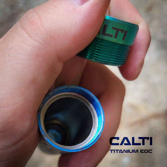 Custom Handmade Titanium Flathead Screwdriver - With internal tool compartment - Precision Salt Waterproof Tool