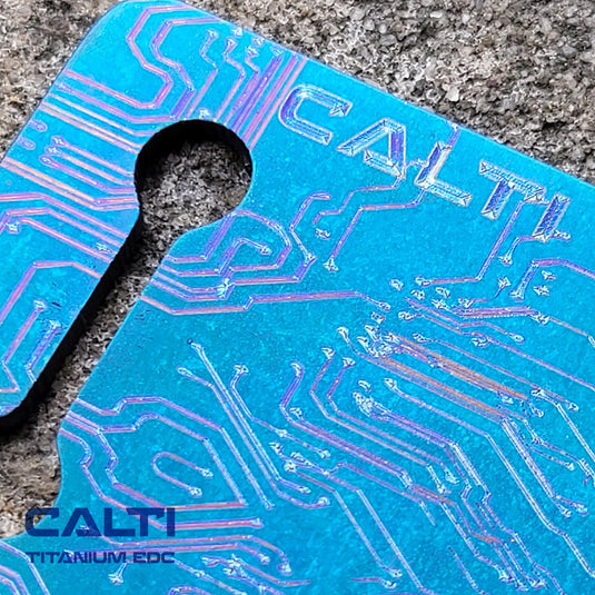 Titanium Custom Card Size Beard Comb from Calti, edc tool, tactical tool, edc, every day carry, titanium edc, tactical edc, beard comb, comb