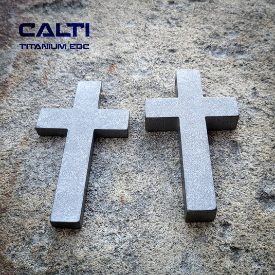 Big Titanium Cross, Hypoallergic Christian Custom Accessory, Necklace or Keychain
