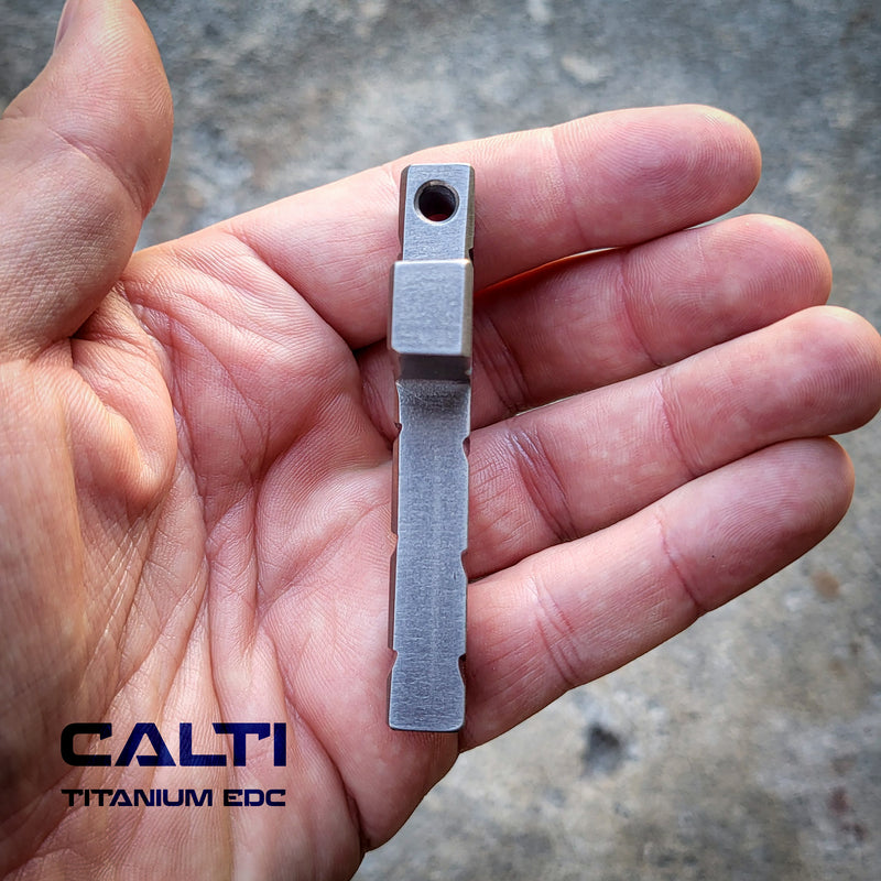 Load image into Gallery viewer, Custom Titanium Large Cross Necklace/Keychain: Hypoallergenic Christian Accessory
