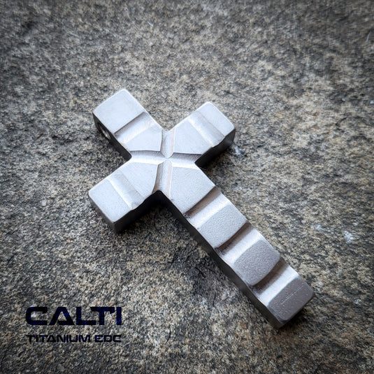 Custom Titanium Large Cross Necklace/Keychain: Hypoallergenic Christian Accessory