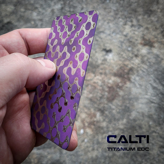Custom Thin Titanium RFID Blocking Card - Slim EDC Wallet Insert by CALTI