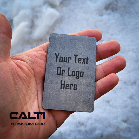 Custom Titanium RFID Blocking Ace of Spades Card - Slim EDC Wallet Insert by CALTI