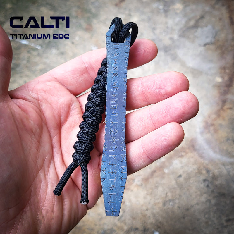 Load image into Gallery viewer, CALTI Slim Titanium Pocket Prybar: Ultra-Strong &amp; Lightweight EDC Tool Customized Viking
