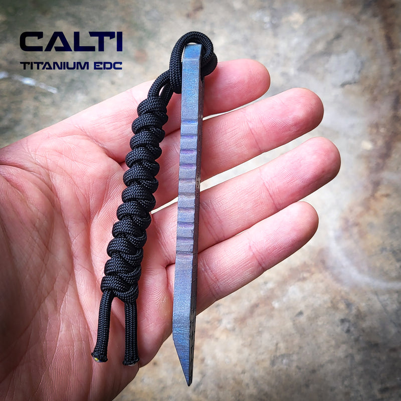 Load image into Gallery viewer, CALTI Slim Titanium Pocket Prybar: Ultra-Strong &amp; Lightweight EDC Tool Customized Viking
