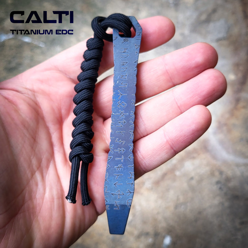 Load image into Gallery viewer, CALTI Slim Titanium Pocket Prybar: Ultra-Strong &amp; Lightweight EDC Tool Customized Viking
