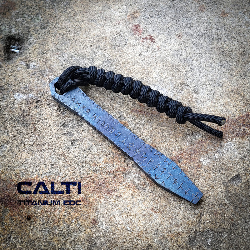 Load image into Gallery viewer, CALTI Slim Titanium Pocket Prybar: Ultra-Strong &amp; Lightweight EDC Tool Customized Viking
