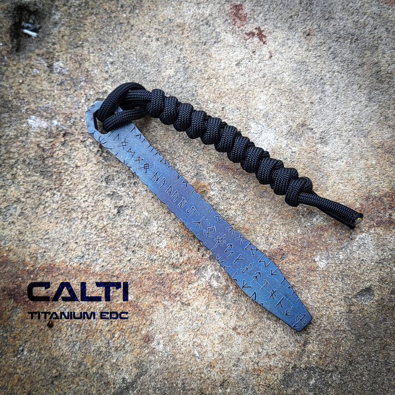 Load image into Gallery viewer, CALTI Slim Titanium Pocket Prybar: Ultra-Strong &amp; Lightweight EDC Tool Customized Viking
