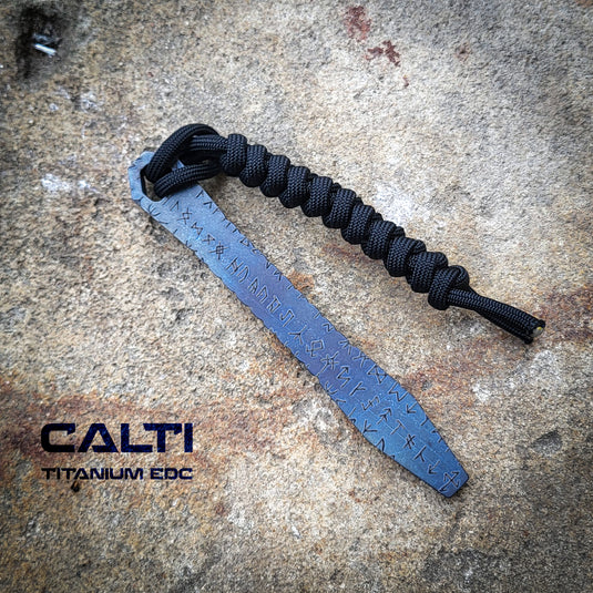 CALTI Slim Titanium Pocket Prybar: Ultra-Strong & Lightweight EDC Tool Customized Viking