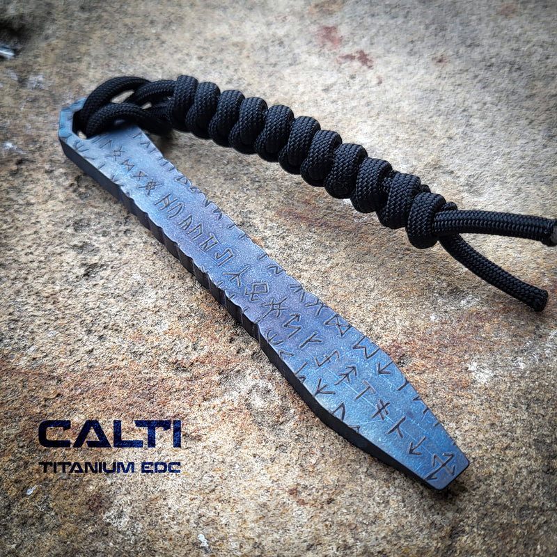 Load image into Gallery viewer, CALTI Slim Titanium Pocket Prybar: Ultra-Strong &amp; Lightweight EDC Tool Customized Viking
