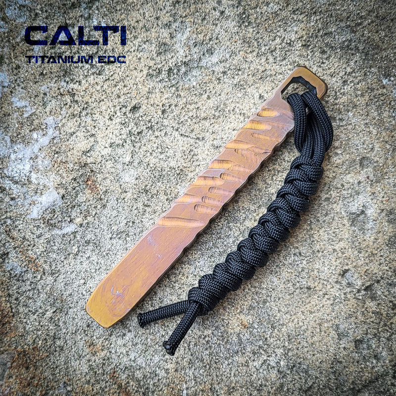 Load image into Gallery viewer, CALTI Slim Titanium Pocket Prybar: Ultra-Strong &amp; Lightweight EDC Tool Customized
